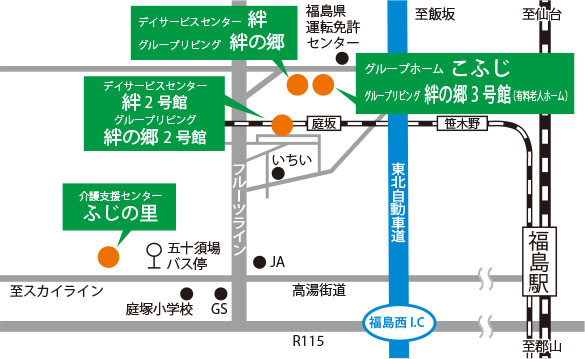ふじの里 各施設マップ